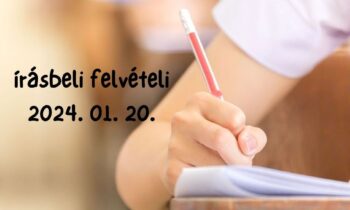 Írásbeli felvételi 2024.01.20.